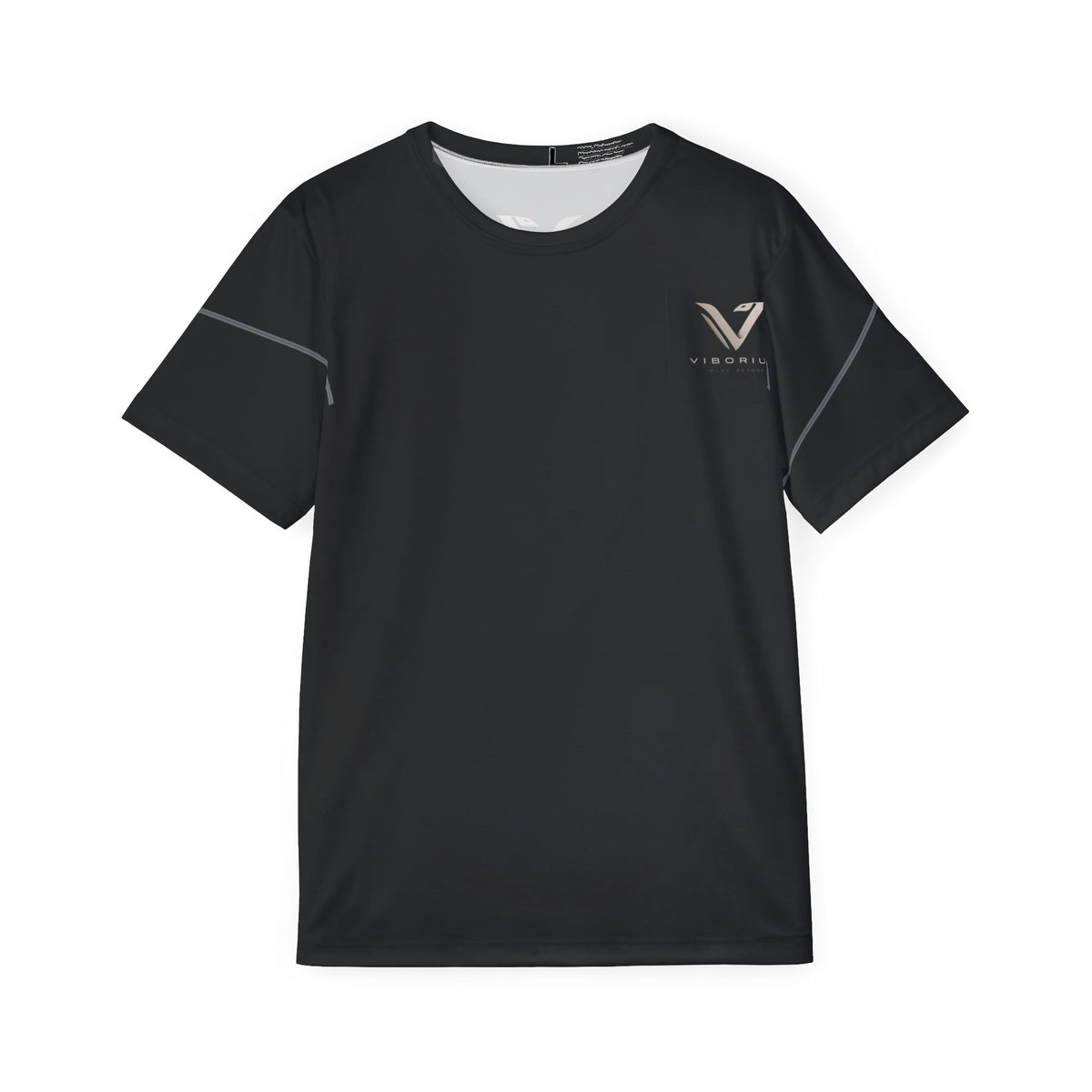 Performance Athletic Jersey – V Logo Black Men's Sports Tee